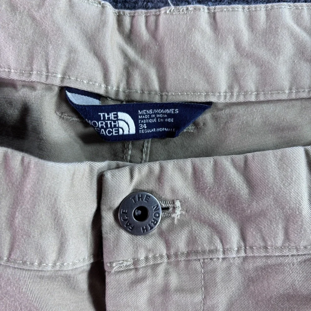 The North Face Chino Pants Mens 34 Khaki Tan Stretch Straight Leg‎ Hiking Casual